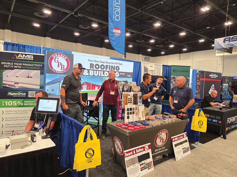 There’s always an engaging crew in the Graber Post Buildings booth. GPB is a “one-stop shop” for post-frame and metal roofing supplies and materials. 