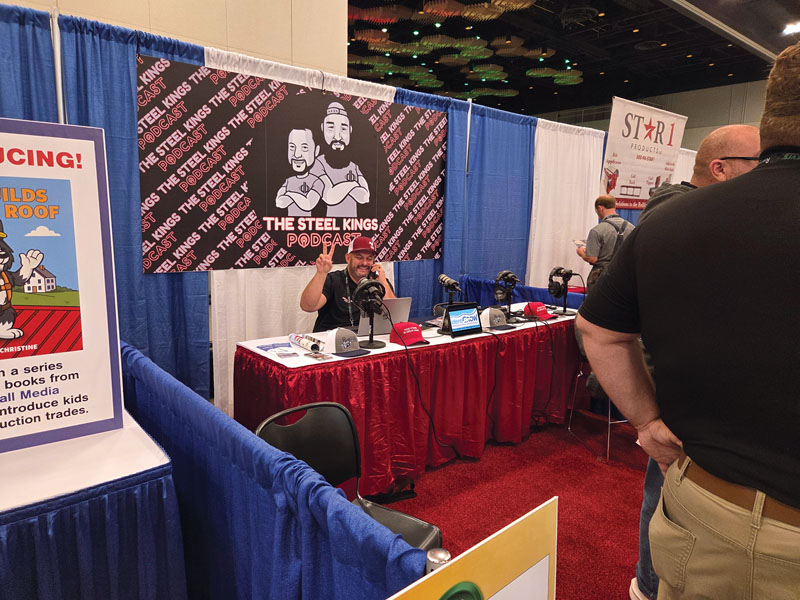 The Steel Kings Podcast set up to record at the show.