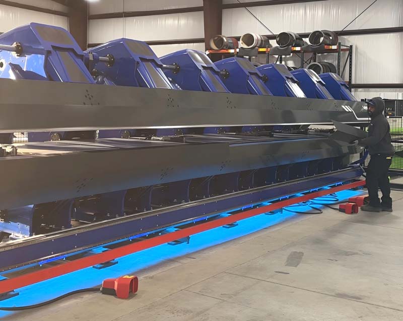 Best Buy Metals’ newest 28’ brake - one of its largest equipment upgrades for 2026. Operating above and beyond the standard 10’–20’ capacity and enabling faster production, longer material runs, greater precision, and improved efficiency in custom panels and trim fabrication.