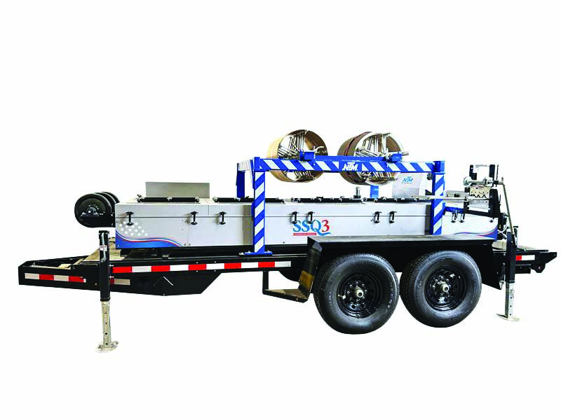 New Tech Machinery’s newly released SSQ3 portable roll former. Photo courtesy of New Tech Machinery