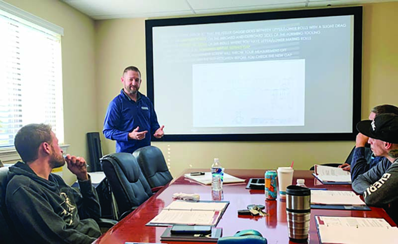 Ron Dies leading a training class at a customer’s facility.
Photo courtesy of The Bradbury Group