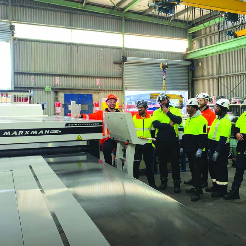 Training on the Marxman Pro. Photo courtesy of SWI Machinery