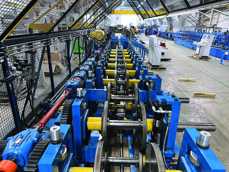 The roll forming mill must be engineered for durability and precision. Photo courtesy of The Bradbury Group