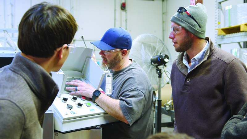 Customers receive training from New Tech technicians.
Photo courtesy of New Tech Machinery.